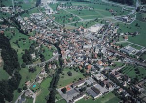 Luftaufnahme Sarnen der Swissair Photo AG, 1978